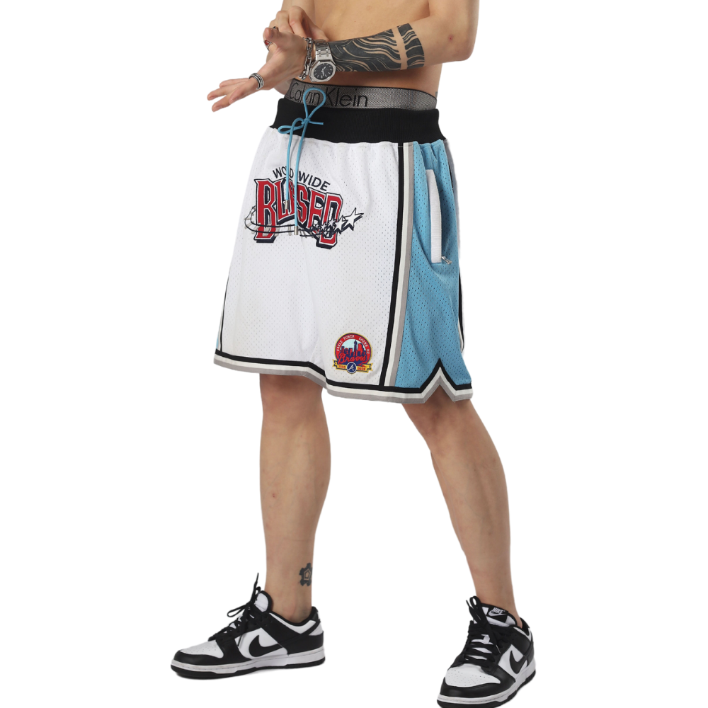 Street Print Mesh Basketball Shorts