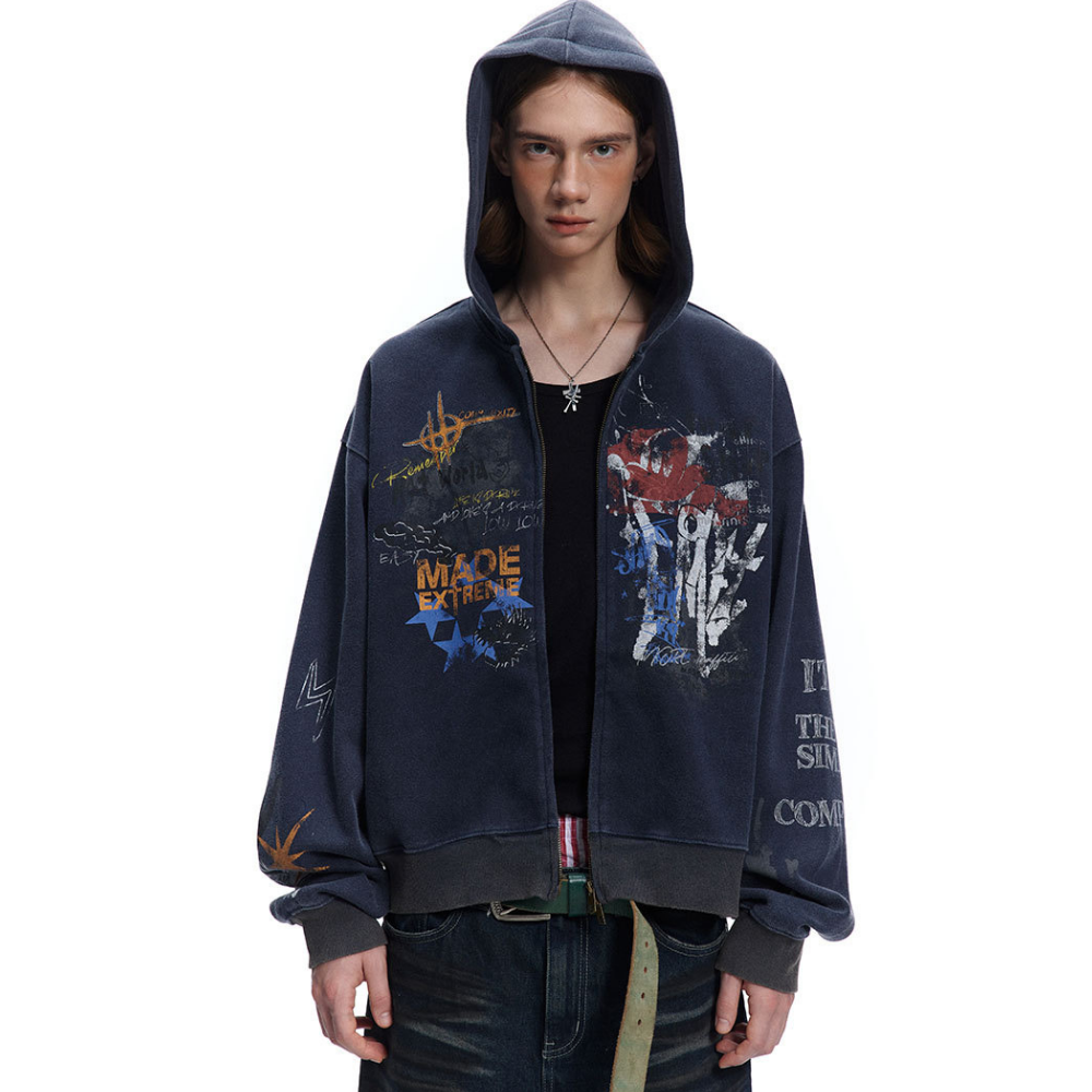 【MADE EXTREME】Hip-Hop Brand Graffiti Hoodie