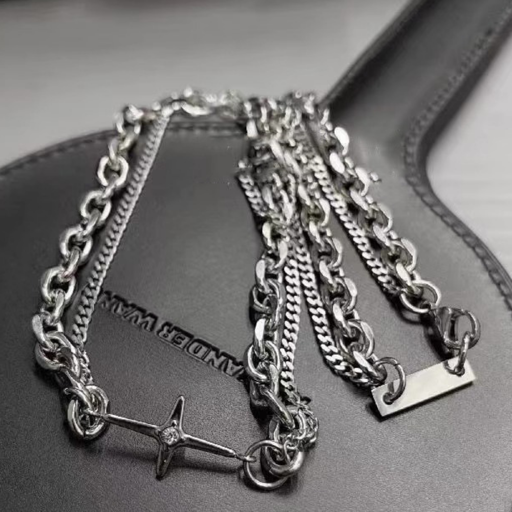Cross Double-Layered Necklace