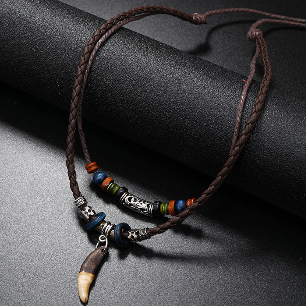 Ethnic Leather Necklace