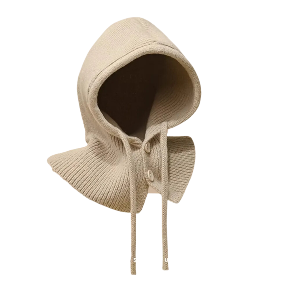 Solid Color Scarf Knitted Hat