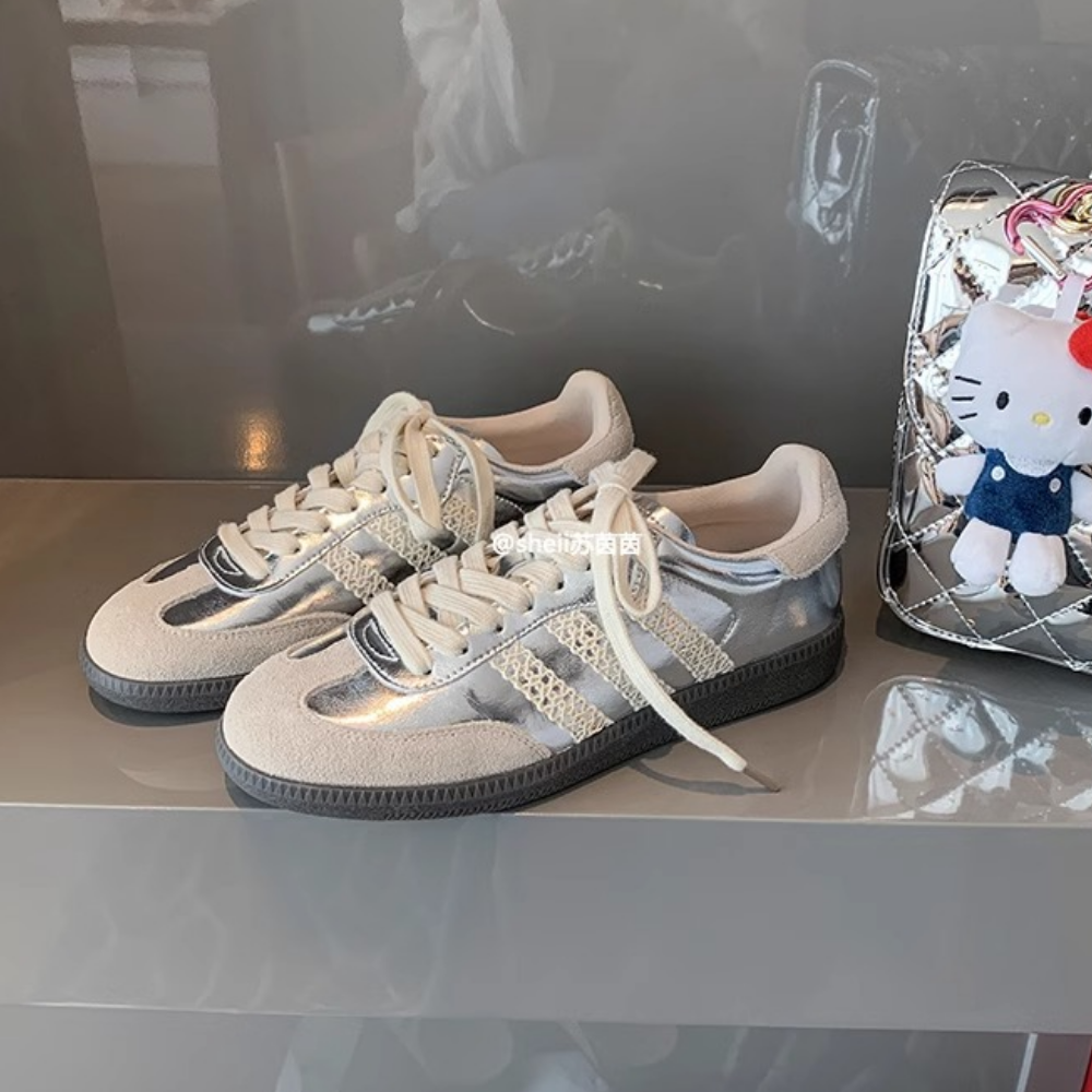 Women's Street Lace Spliced Casual Shoes