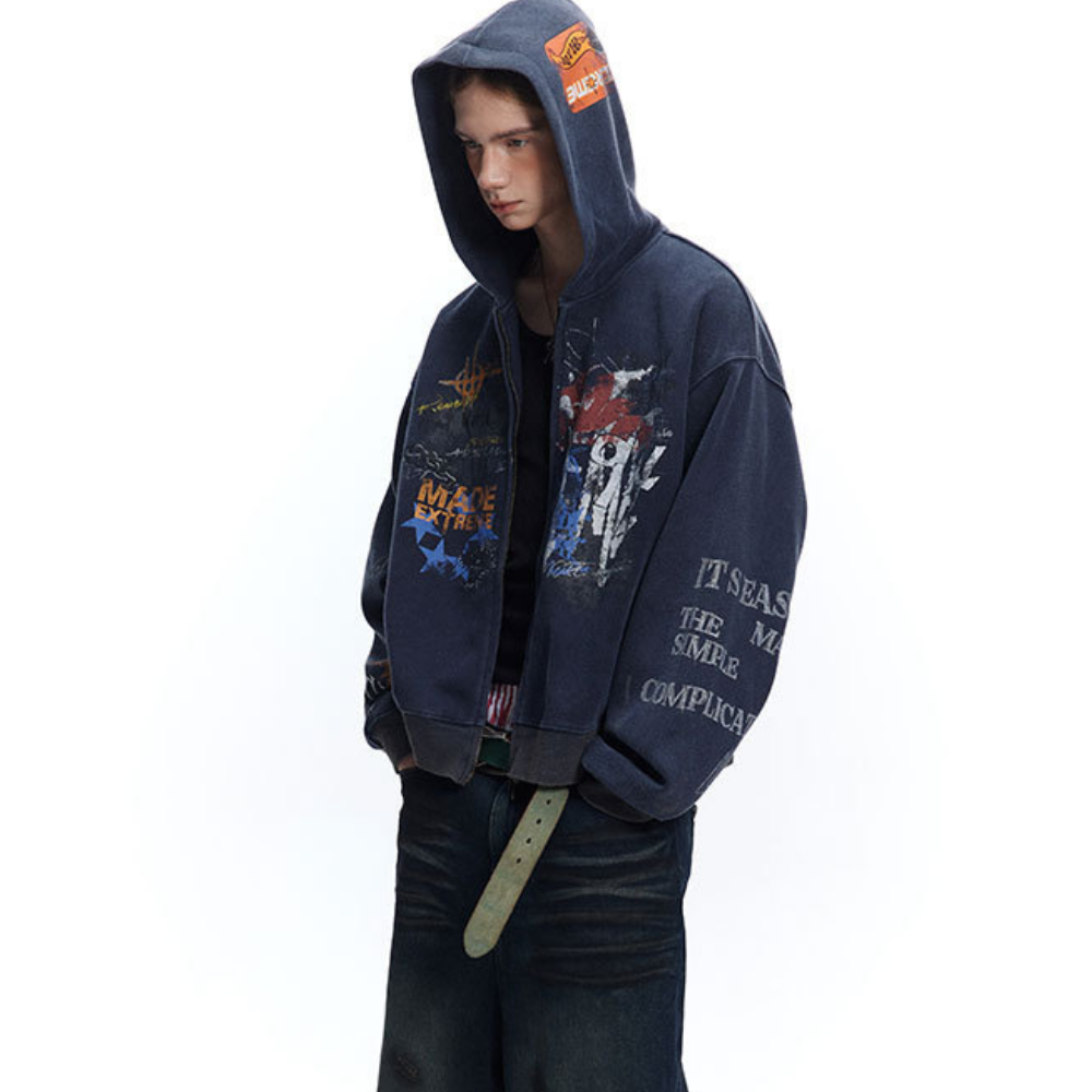 【MADE EXTREME】Hip-Hop Brand Graffiti Hoodie