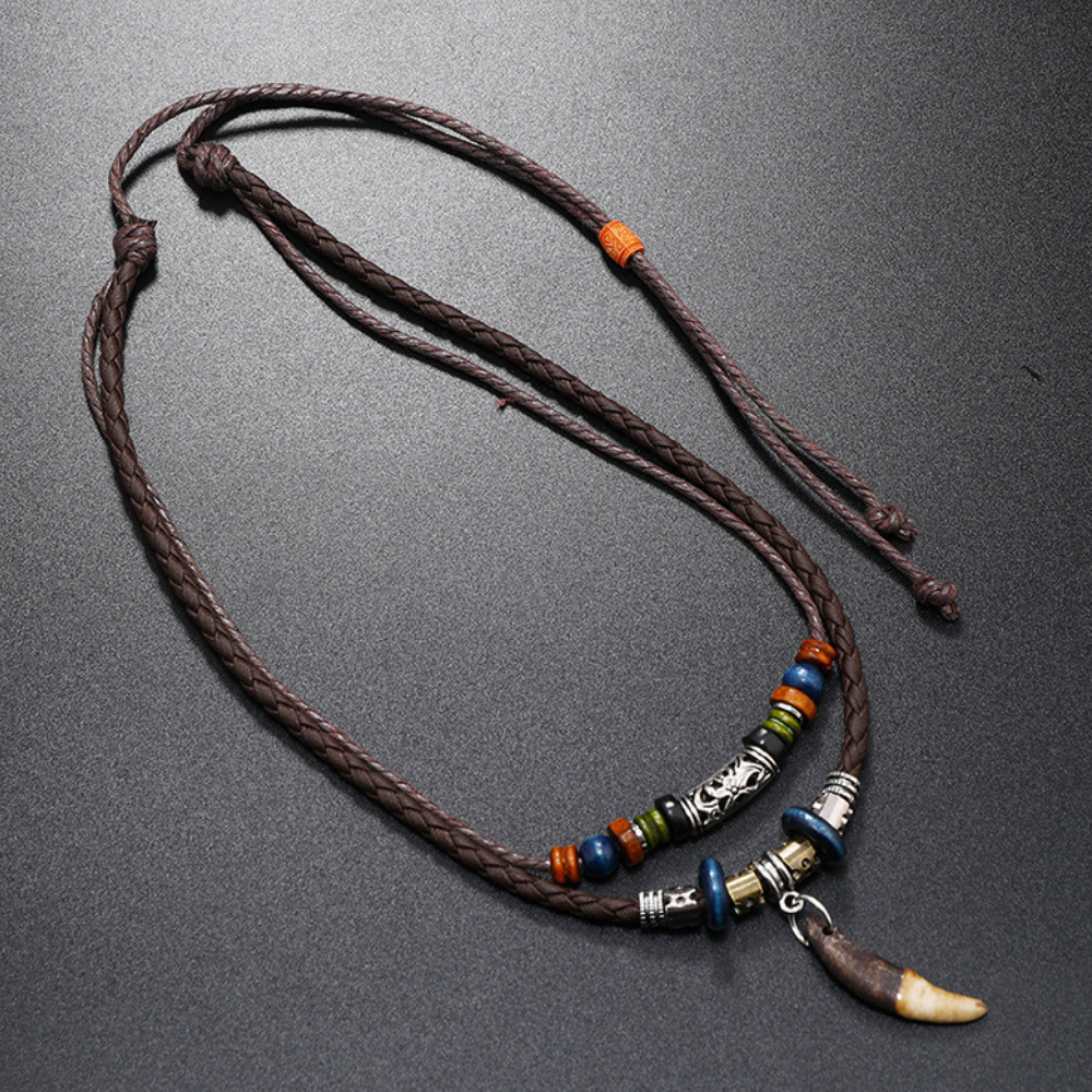 Ethnic Leather Necklace
