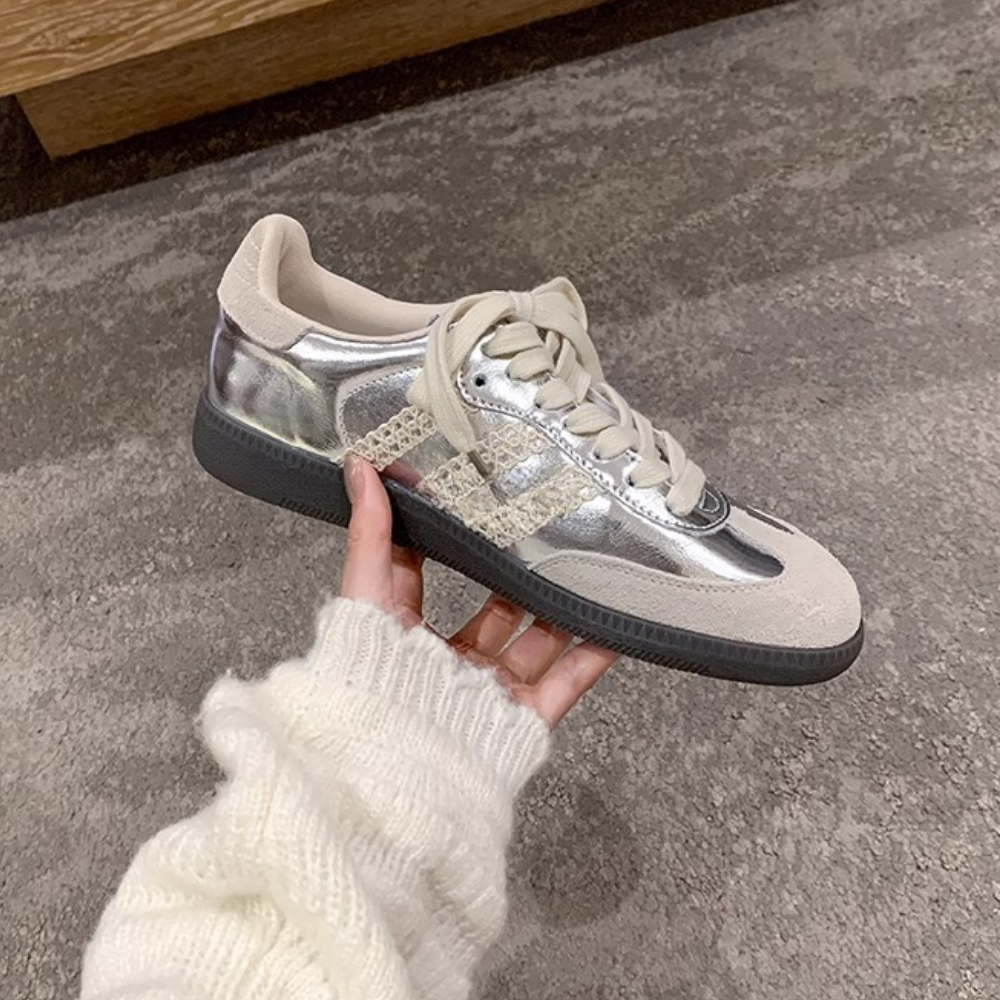 Women's Street Lace Spliced Casual Shoes