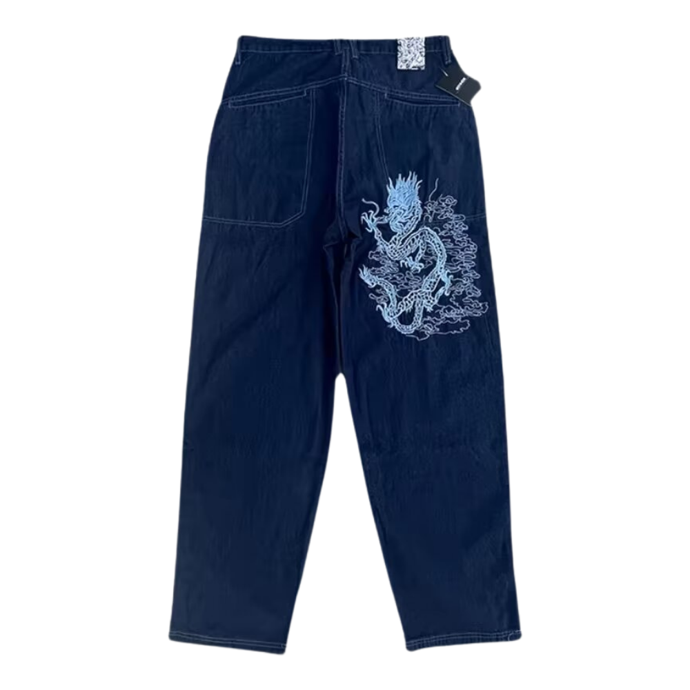 BAGGOUT Street Dragon Embroidered Jeans