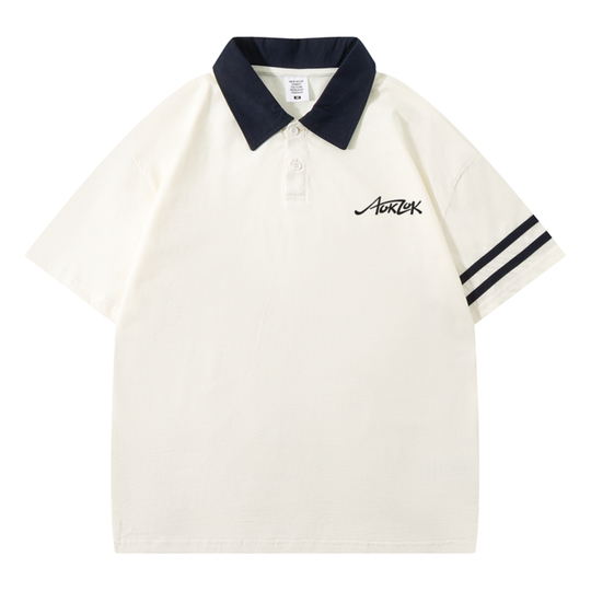 Beige and Navy Blue