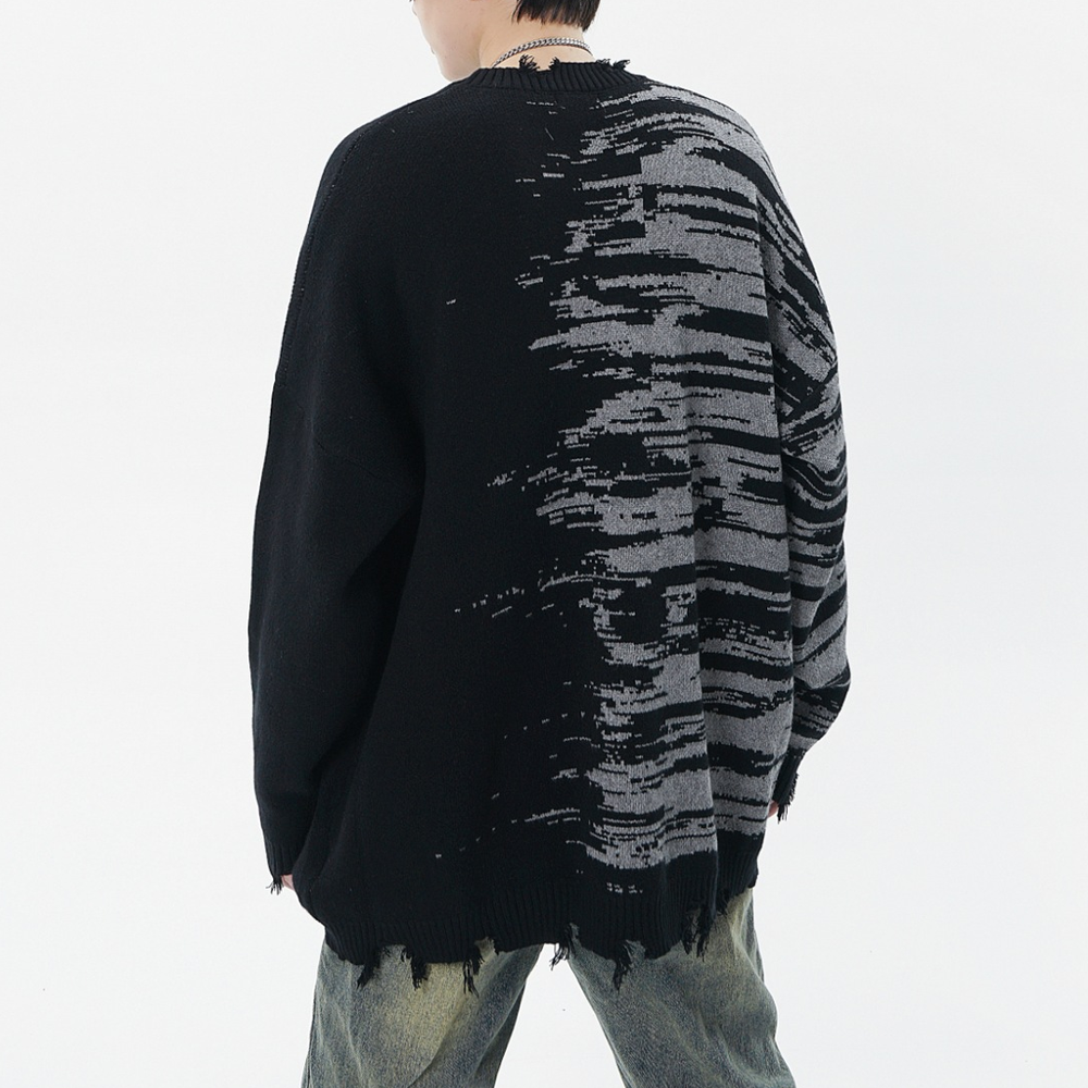Dark Style Holes And Rough Edges Sweater