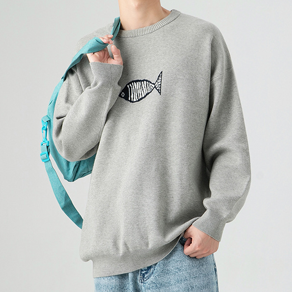 Simple Loose Fish Sweater