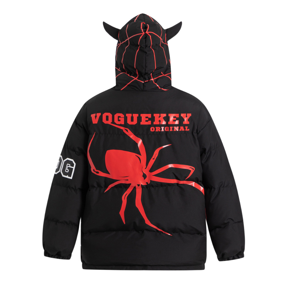 Spider Bag Embroidered Hooded Coat