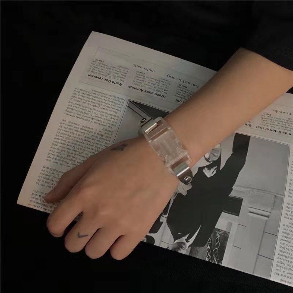 Punck Clear Acrylic Necklace & Bracelet