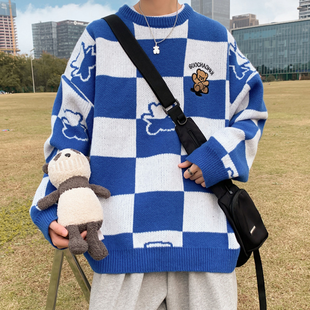 Checkerboard Bear Sweater