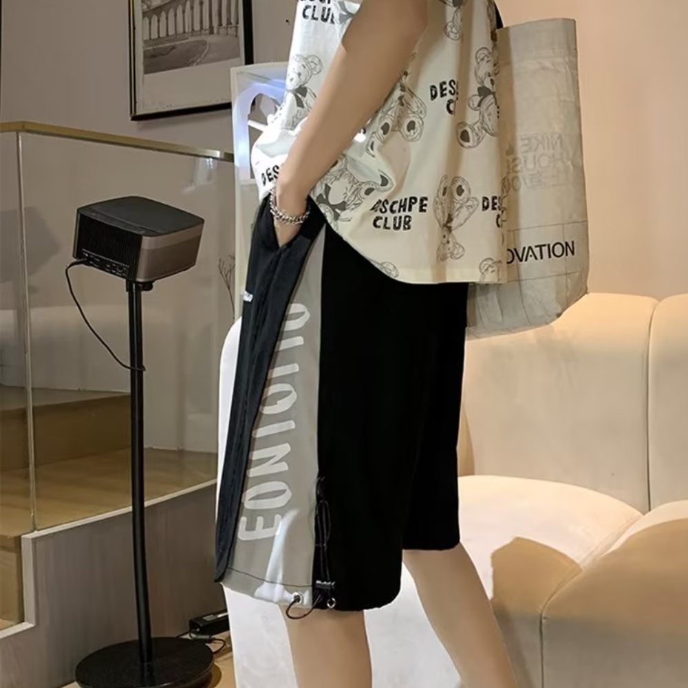 Athletic Panel Letter Shorts