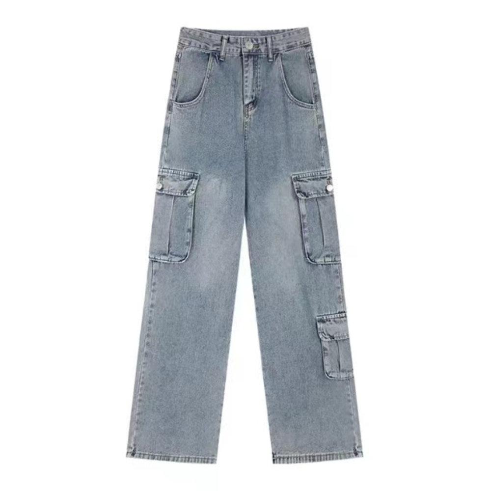 High Street Multi-Pocket Cargo Jeans