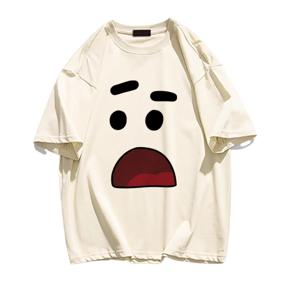Funny Expression Print T-shirt
