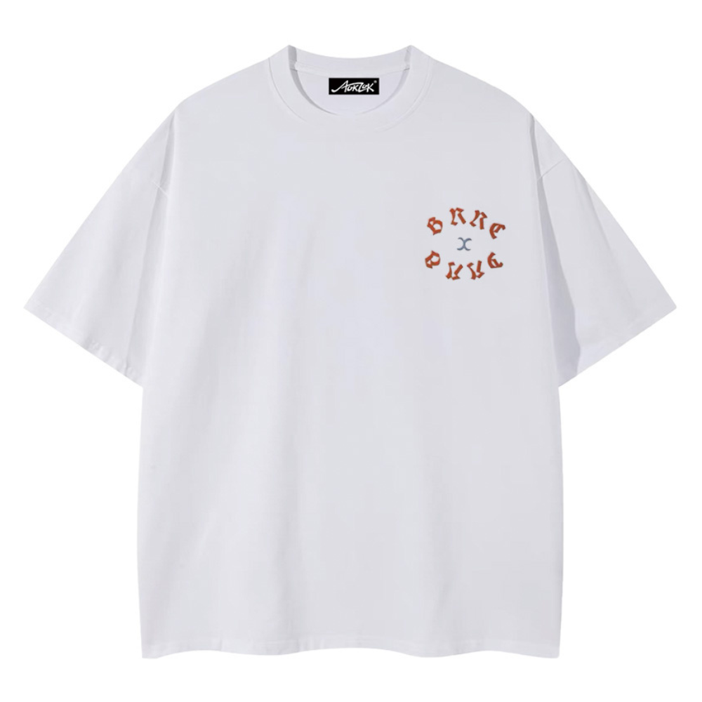 Street Cross Print Cotton T-shirt