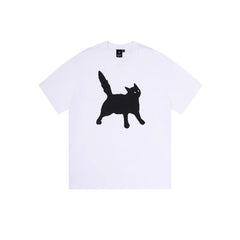 Street Philanthropist Cat Style Cat Print Short Sleeve Details