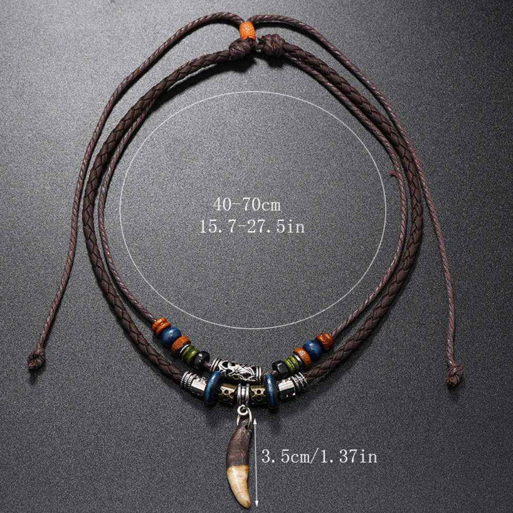Ethnic Leather Necklace
