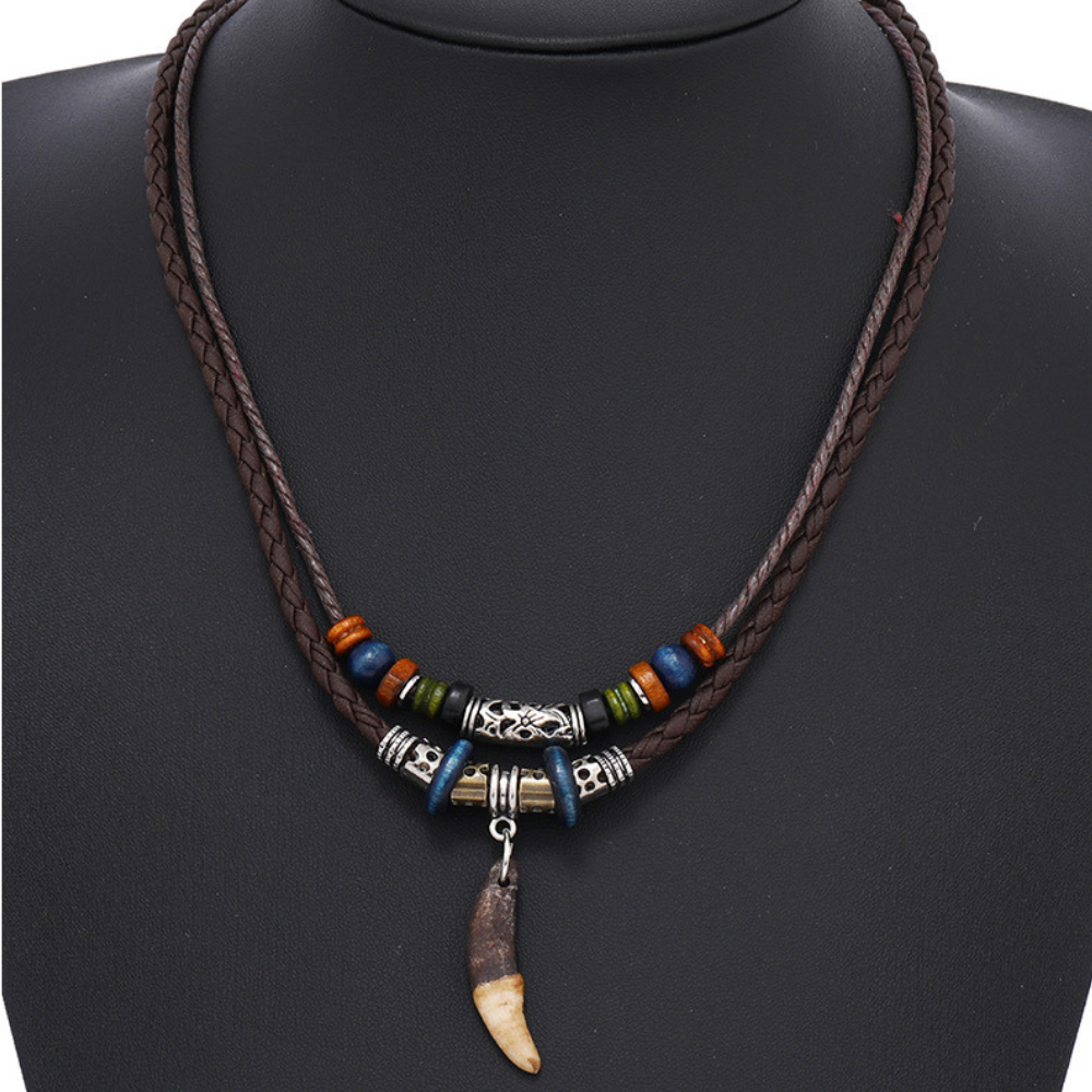 Ethnic Leather Necklace