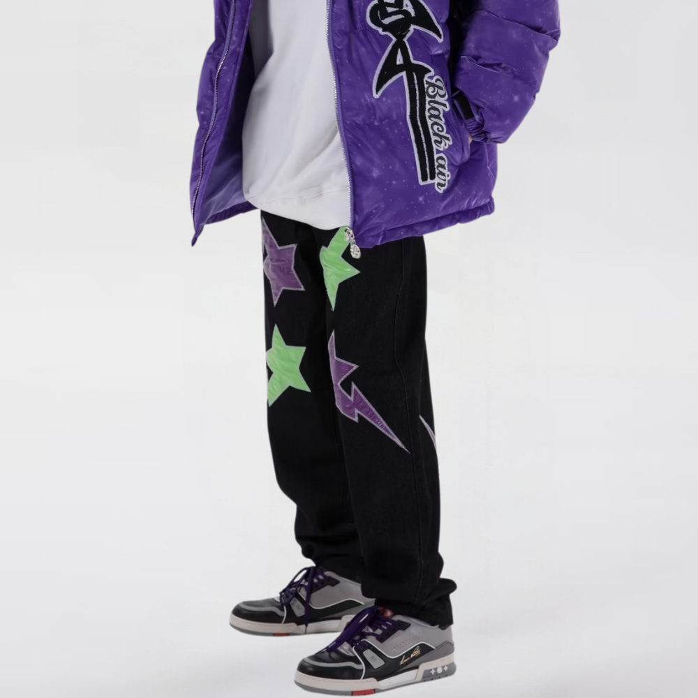 DF| Hip Hop Star Patches Jeans