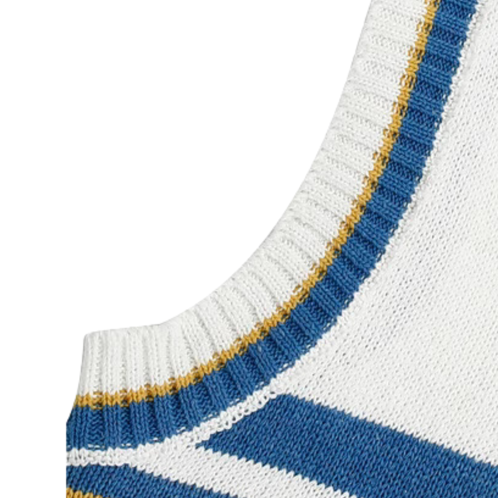 Embroidered Lettering Contrast Vest