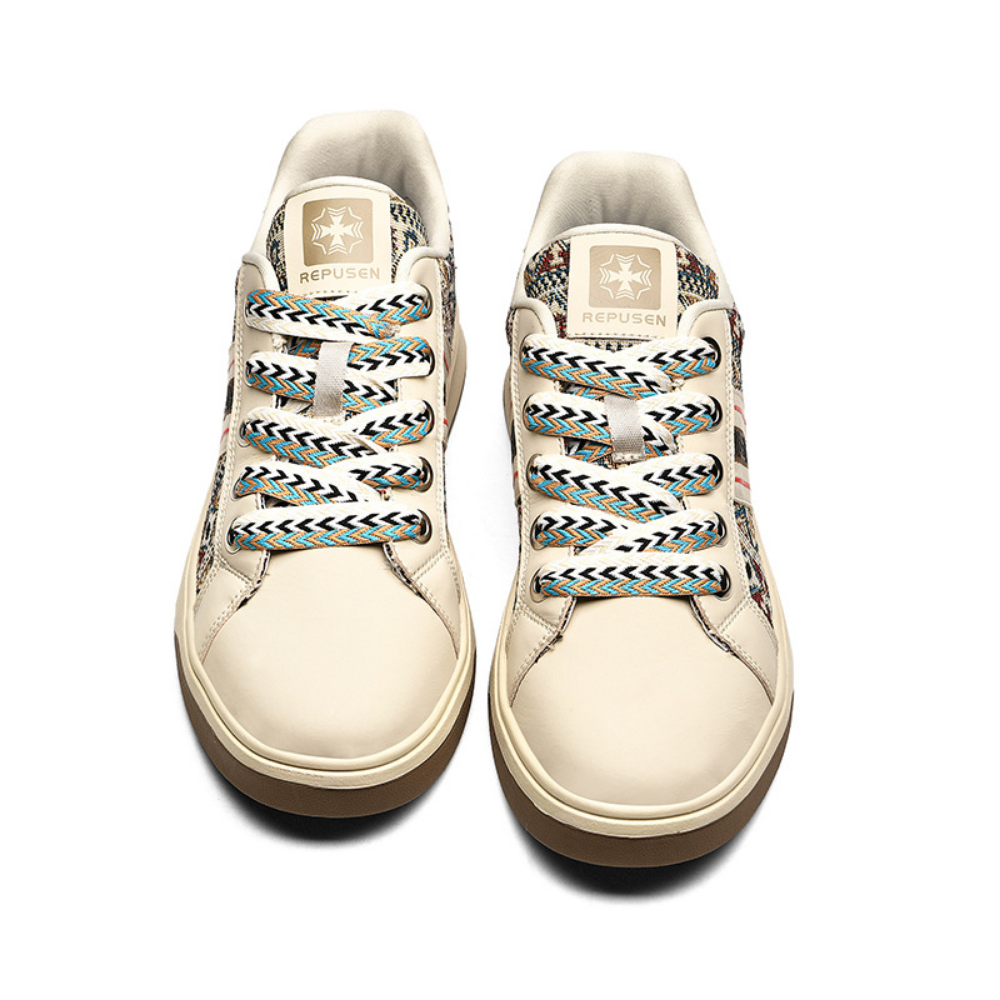 Retro Pattern Low-cut Sneaker
