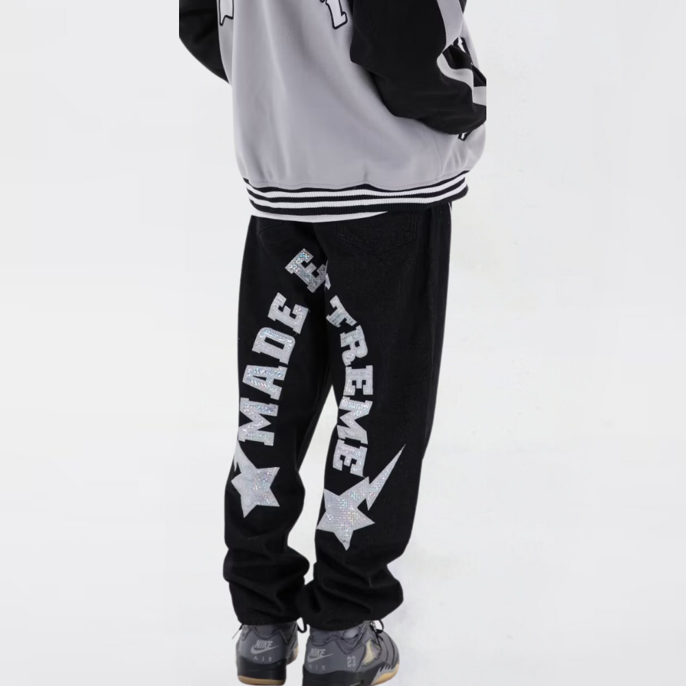 DF| Hip Hop Star Patches Jeans