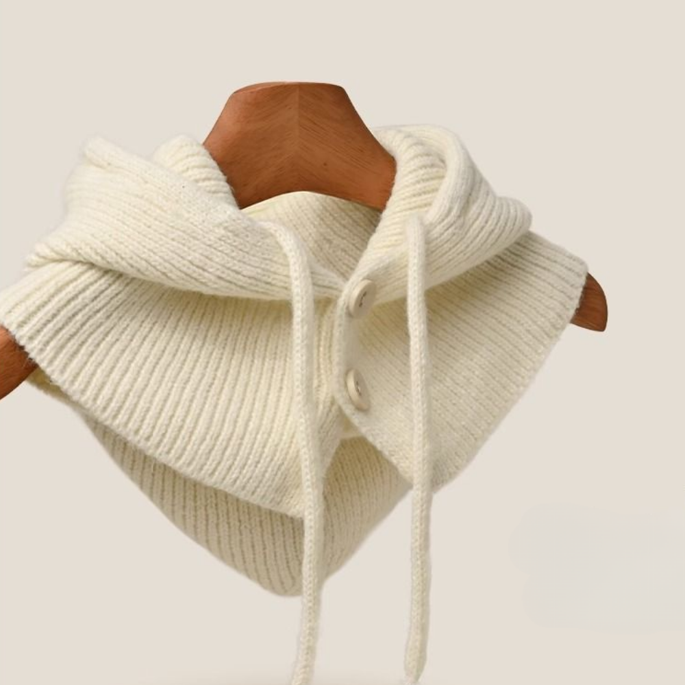 Solid Color Scarf Knitted Hat