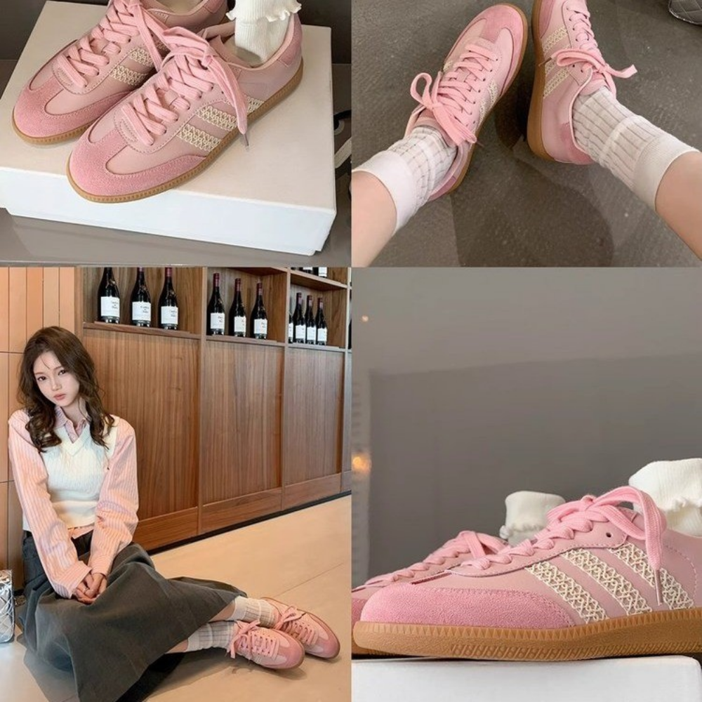 Women's Street Lace Spliced Casual Shoes