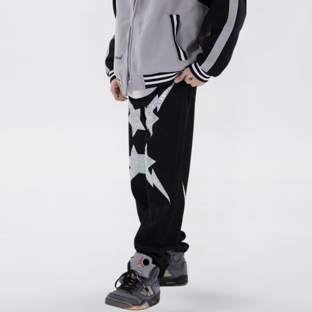 DF| Hip Hop Star Patches Jeans