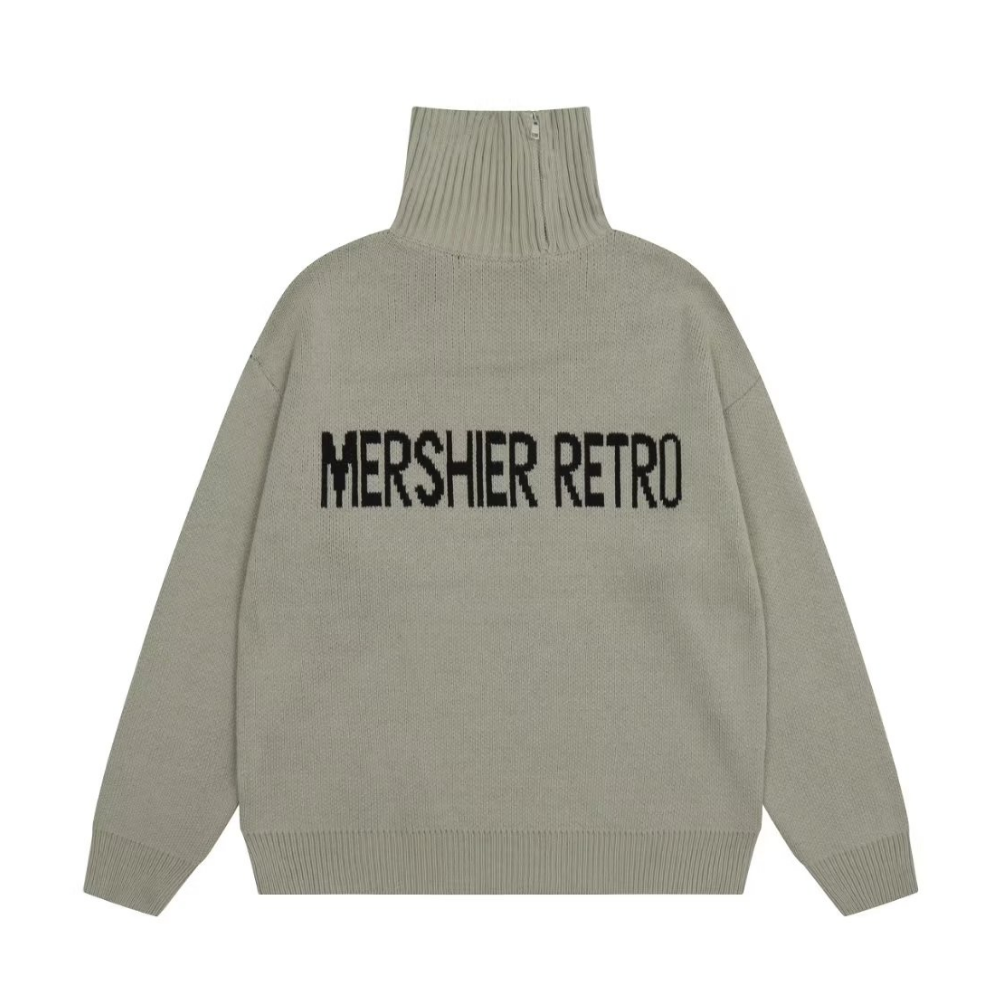 High Street Solid Color Turtleneck Sweater