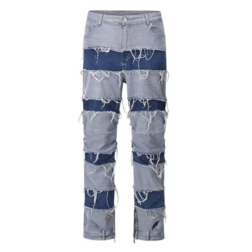 Hip Hop Deconstructed Patchwork Jeans