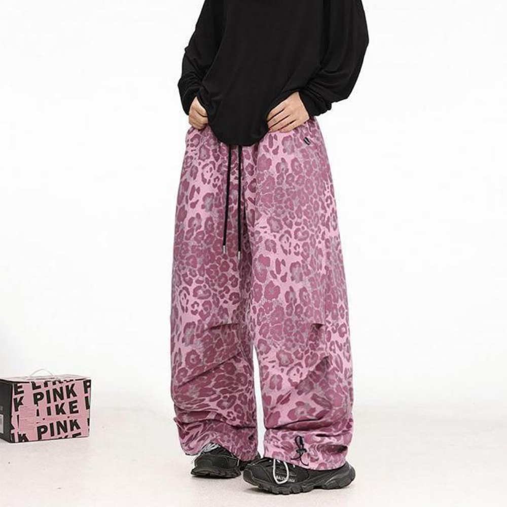 Pink Leopard Sweatpants
