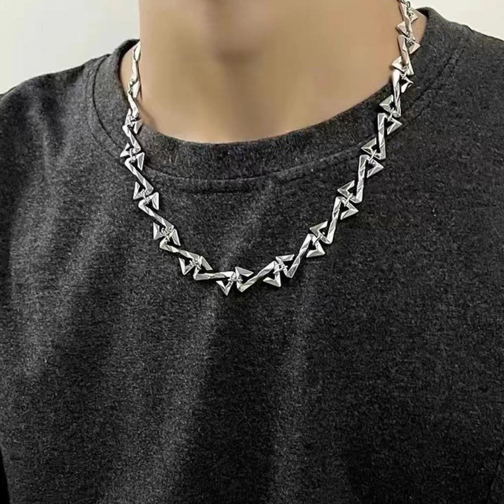 Z Letter Patchwork Necklace