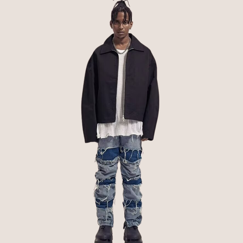 Hip Hop Deconstructed Patchwork Jeans