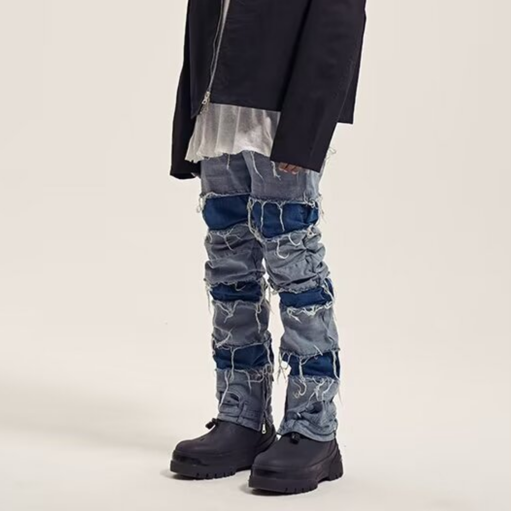 Hip Hop Deconstructed Patchwork Jeans