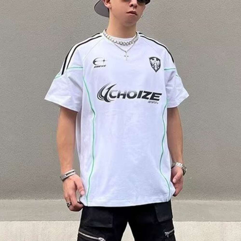 Street Racing Stripe Suede T-Shirt