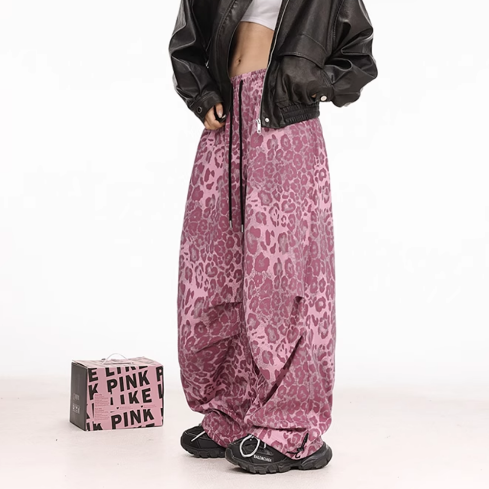 Pink Leopard Sweatpants