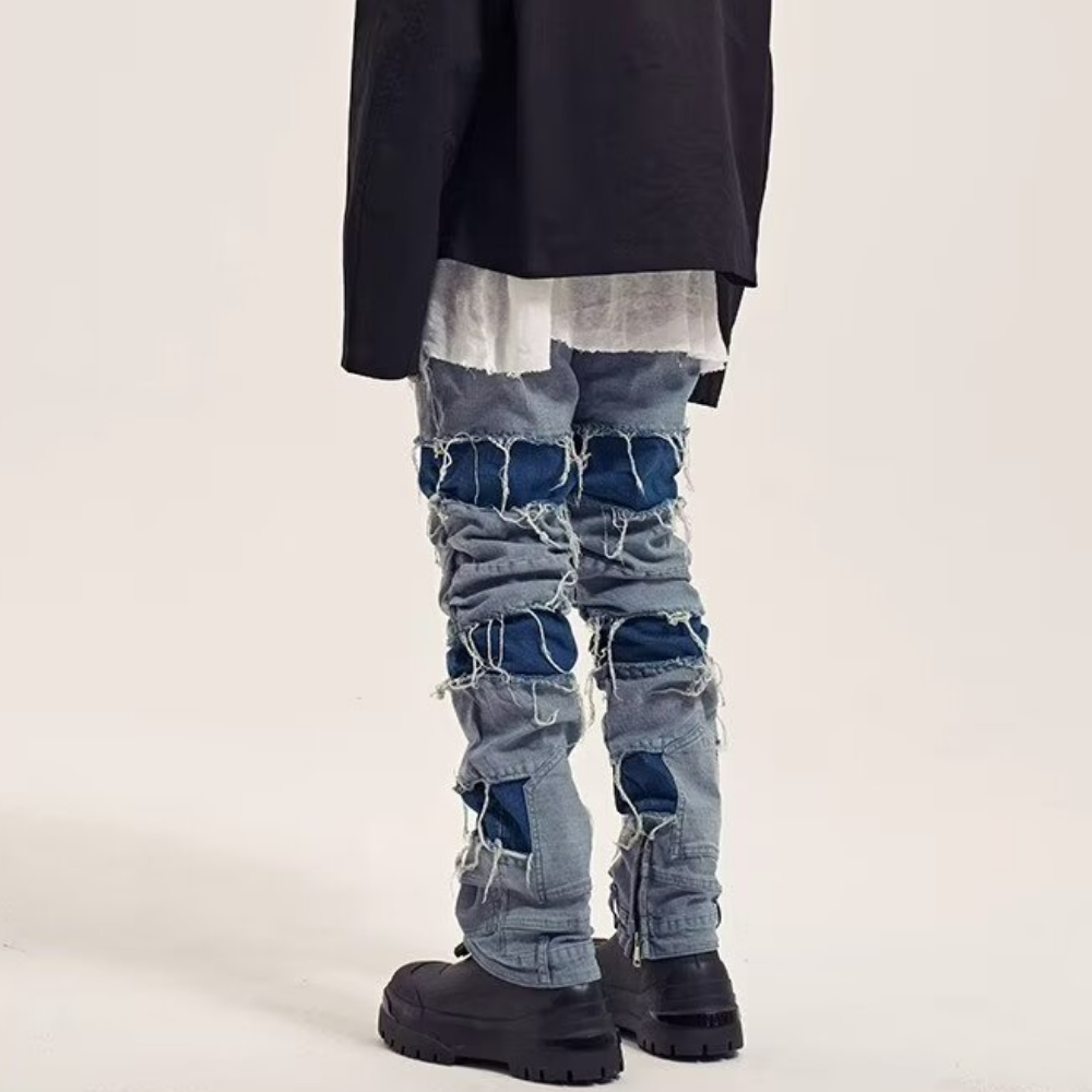 Hip Hop Deconstructed Patchwork Jeans