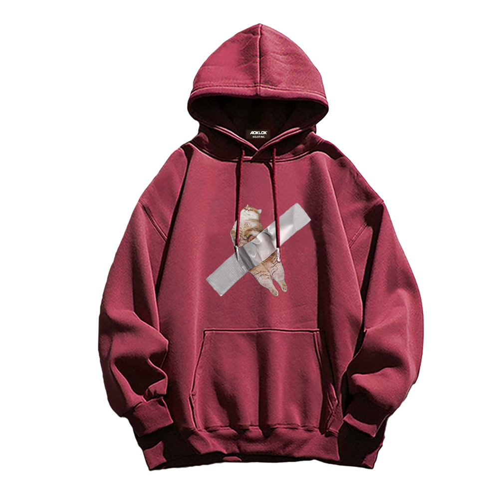 Funny Kitten Print Hoodie