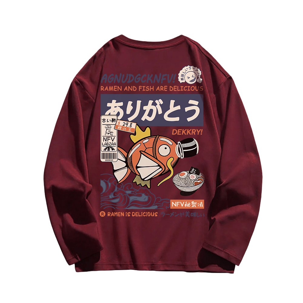 Cute Cartoon Fish Long Sleeve Shirt