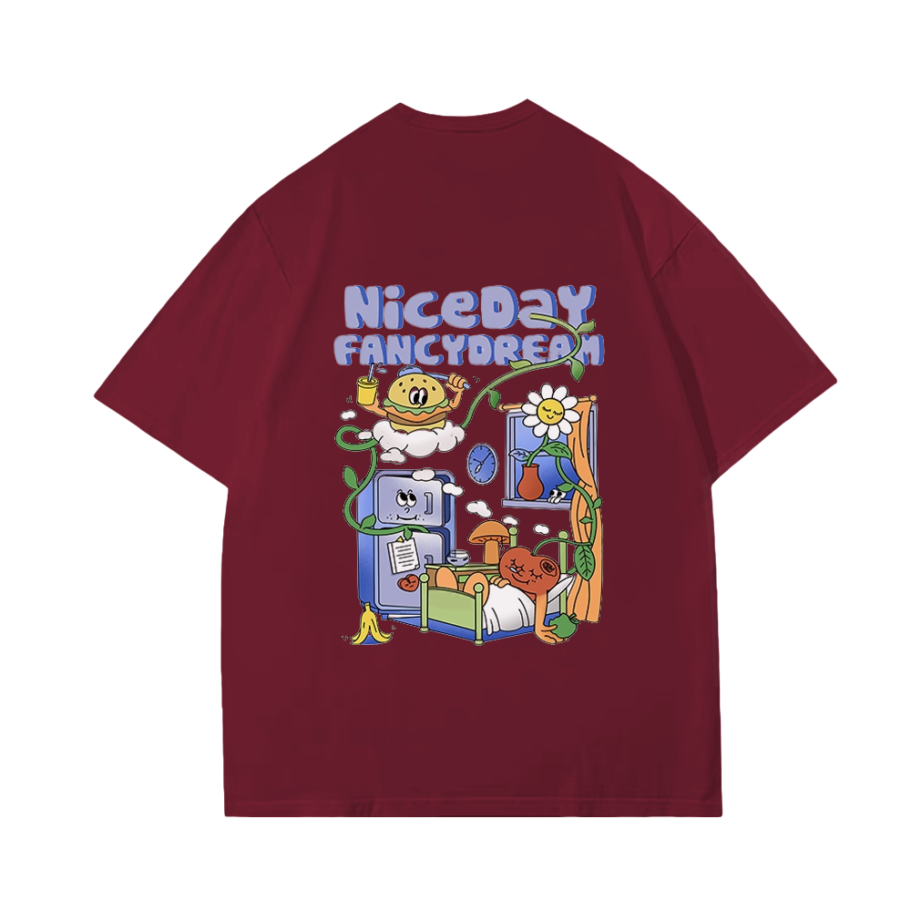 Cute Niceday Cartoon Burger T-Shirt