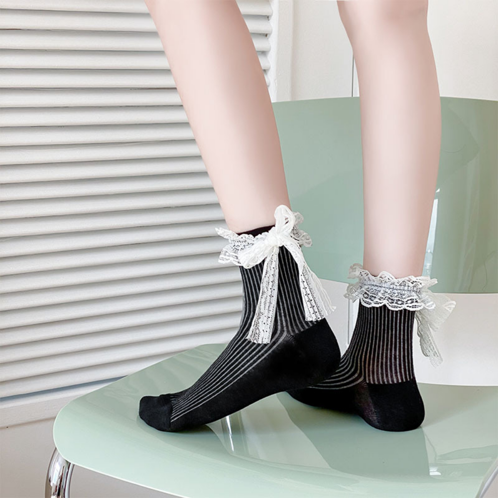 Lace Butterfly Socks