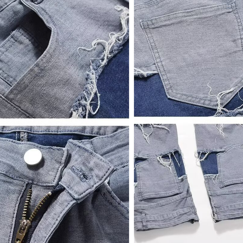 Hip Hop Deconstructed Patchwork Jeans