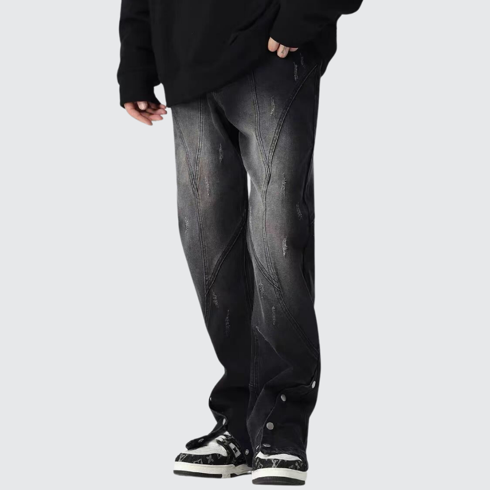 High Street Bootcut Buttoned Jeans