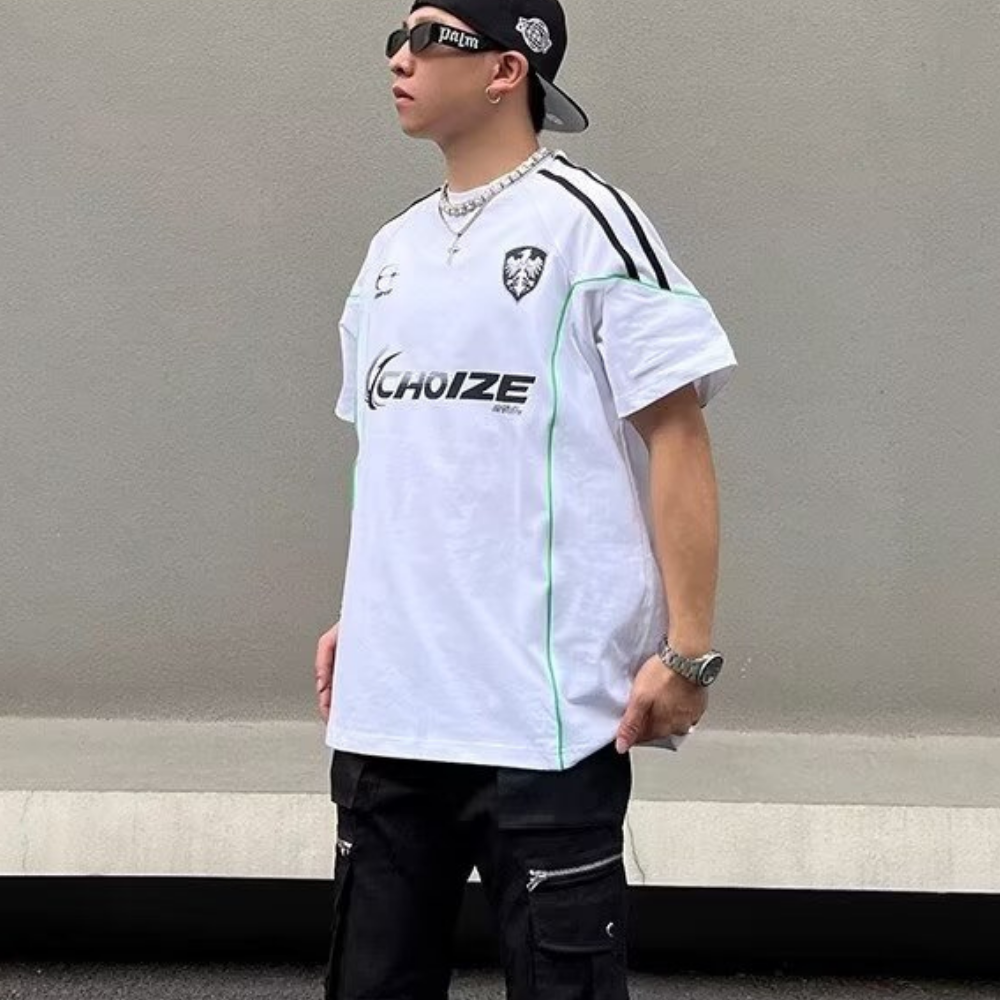 Street Racing Stripe Suede T-Shirt