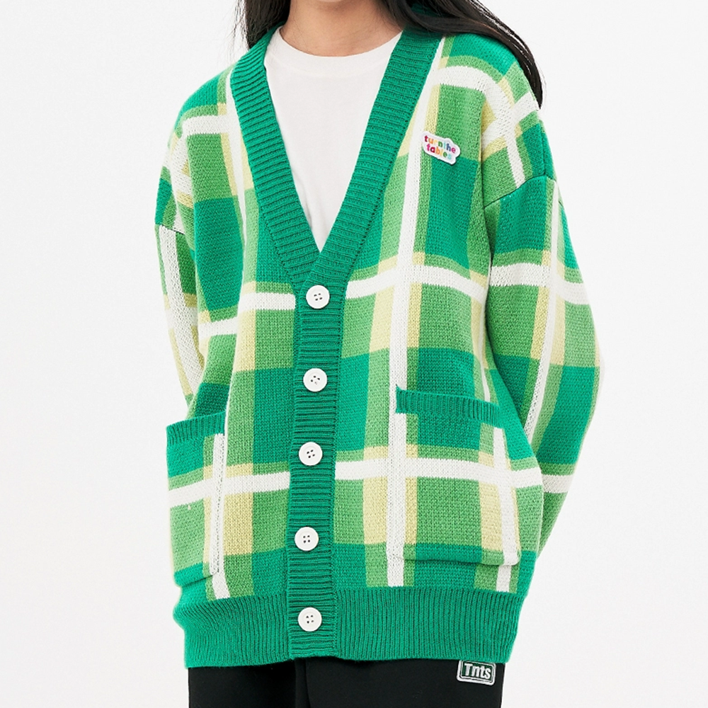 Sun Doll Plaid Cardigan Sweater