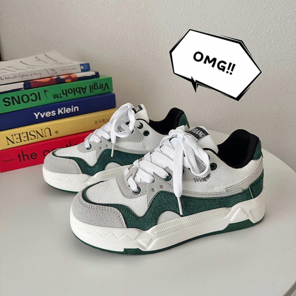 Retro Stitching Platform Loafers