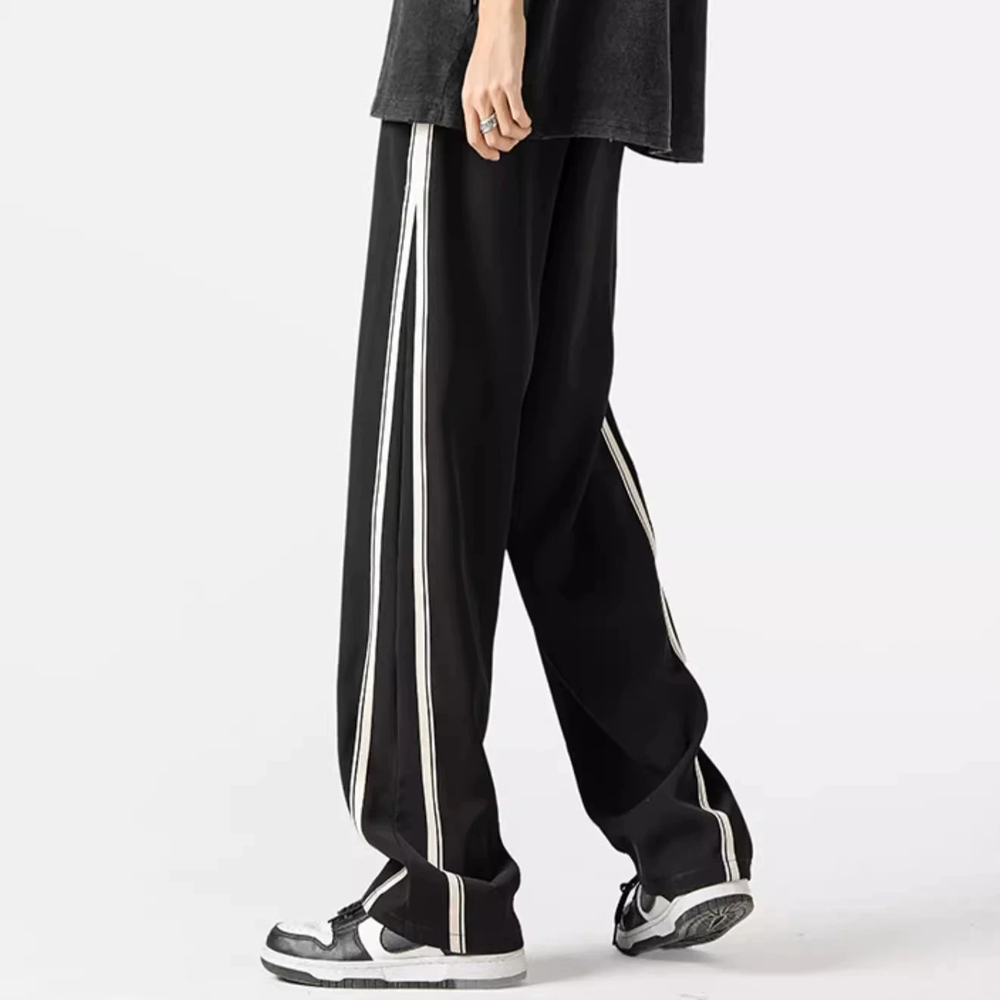 Casual Straight Side Stripes With Drapey Feel Sweatpants