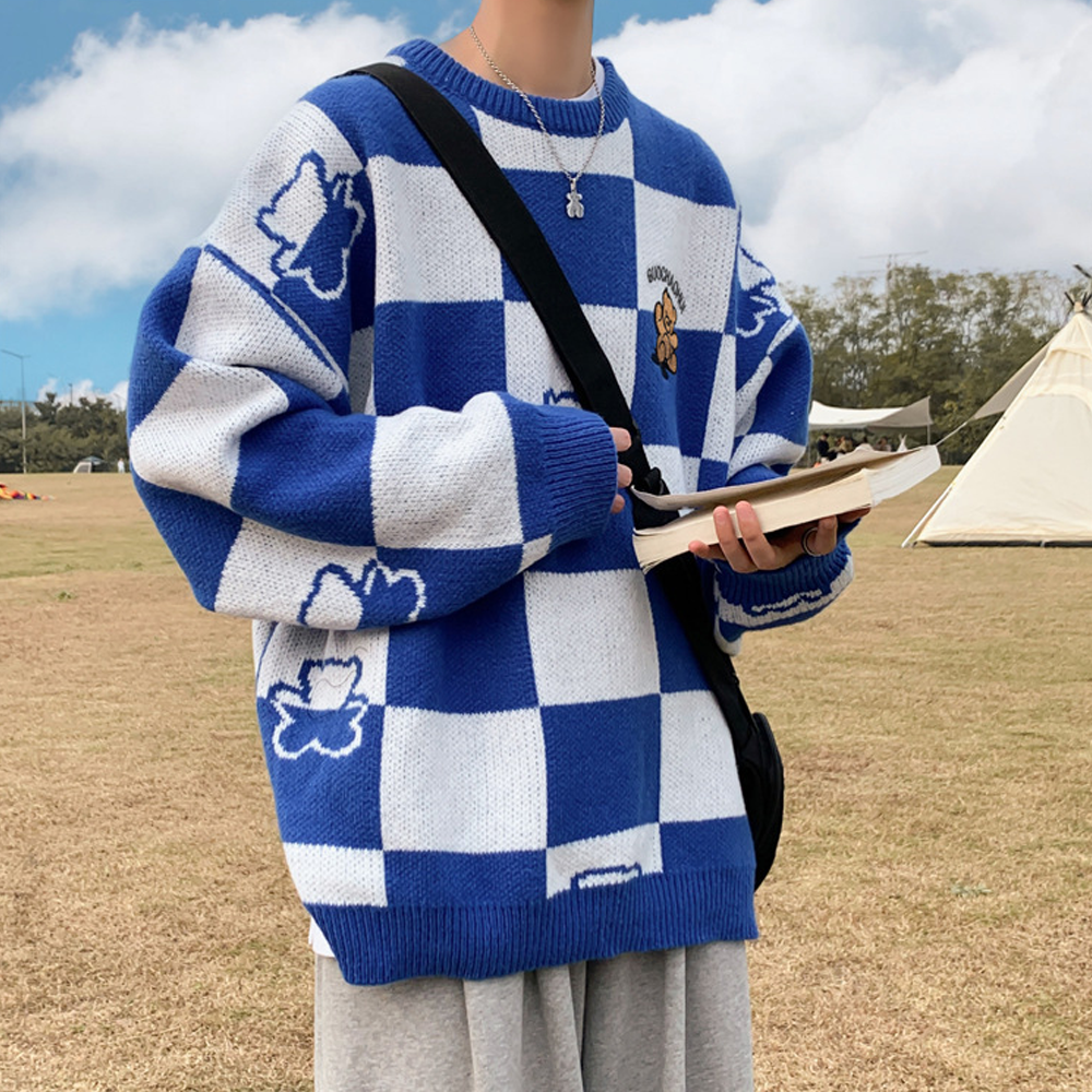 Checkerboard Bear Sweater